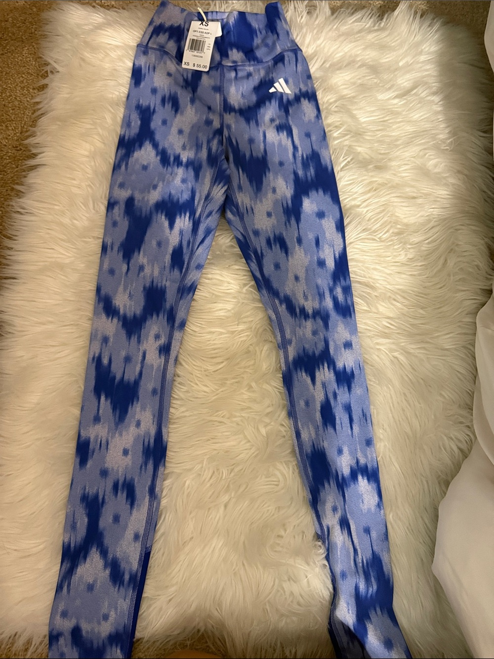 adidas Blue Patterned Performance Leggings